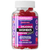 Nutrigums Women's Vitality Multivitamins & Probiotics Gummy | Contains 19 Active Nutrients | Mixed Fruit Flavour | 60 Vegan Gummies | Gut, Bones, Energy, Hair, Skin, Vision & Immunity by NUTRIGUMS®