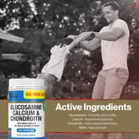 Vit Direct - Glucosamine, Calcium & Chondroitin (with MSM Complex) - 120 Triple Action Capsules - Joint Care Supplement - Supports Joint Health - Designed to Reduce Joint Pain
