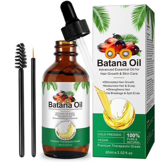 Generic 100% Pure & Natural Batana Hair Growth Oil-Eliminates Split Ends-Prevent Hair Loss-Increases Shine for Men & Women-For Thicker & Stronger Hair-Repairs Damaged Hair & Skin For Men & Women(60ml)
