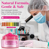 Collagen Jelly Cream, Face Collagen Cream with Niacinamide and Hydrolyzed Collagen, Boost Skin Elasticity Hydration, Reduce Fine Lines and Dullness, All Skin Types Korean Skin Care 100ml