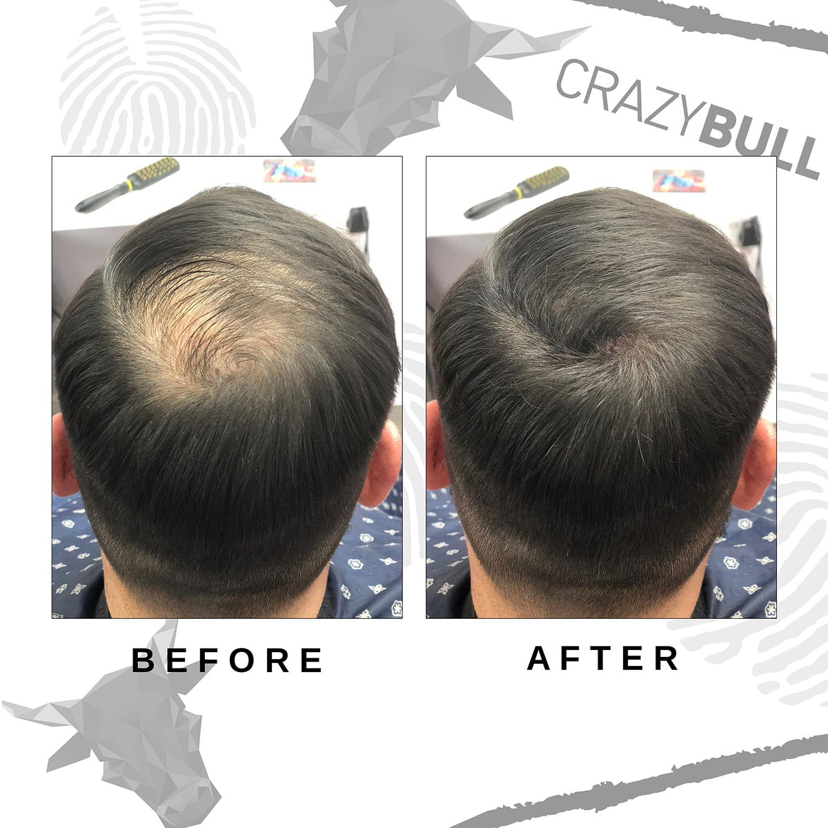 CrazyBull Hair Building Fibre - Long-Lasting, Easy Apply Hair Fibre Concealer for Thinning Hair & Bald Spots - Vegan & Cruelty-Free Hair Thickening Fibre for Men & Women - Crazy Bull, 22g, Blonde