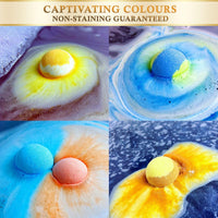 Galacticspa Bath Bombs Rich in Essential Oil and Shea Butter / 8 x 60g Handmade Planet Themed Bubble Bath Fizzer/Luxury Bath Bomb Set/Non-Staining, Vegan, Cruelty-Free/Spa Gift for Men, Women and Kids