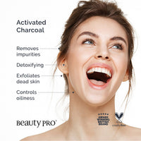 BEAUTYPRO BLACK PEEL Off Charcoal Mask 40ml Tube | Peel Off Face Masks with Activated Charcoal, Gingko Biloba, Tea Tree, & Lemon | Targets Blackheads & Pores |