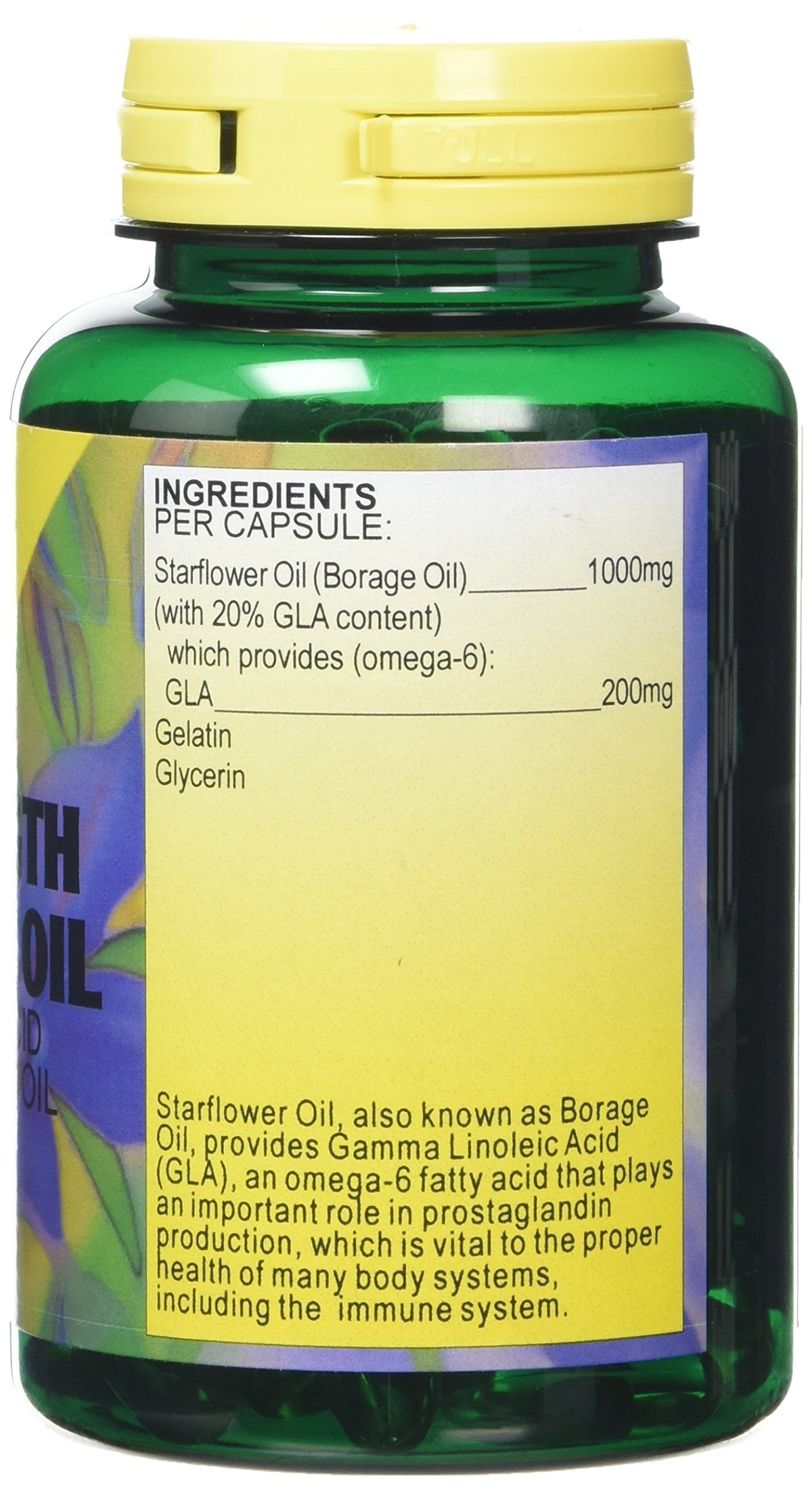 Health Plus High Strength Starflower Oil 1000mg Omega-6 Supplement - 90 Capsules