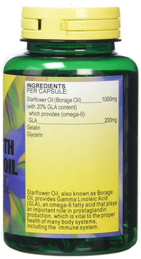Health Plus High Strength Starflower Oil 1000mg Omega-6 Supplement - 90 Capsules