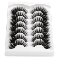 Kiromiro Lashes 20mm Fluffy False Eyelashes Thick Volume Dramatic Cat Eye Lashes 7 Pairs Long Strip Wispy Lashes Pack