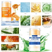 DMQ Urea Cream 60 Percent for Feet - Honey Foot Cream - Urea Foot Cream for Cracked Heels and Dry Skin - 2PCS Cracked Heel Repair Cream for Hands & Feet Skin Care - 60% Urea & Honey Foot Balm