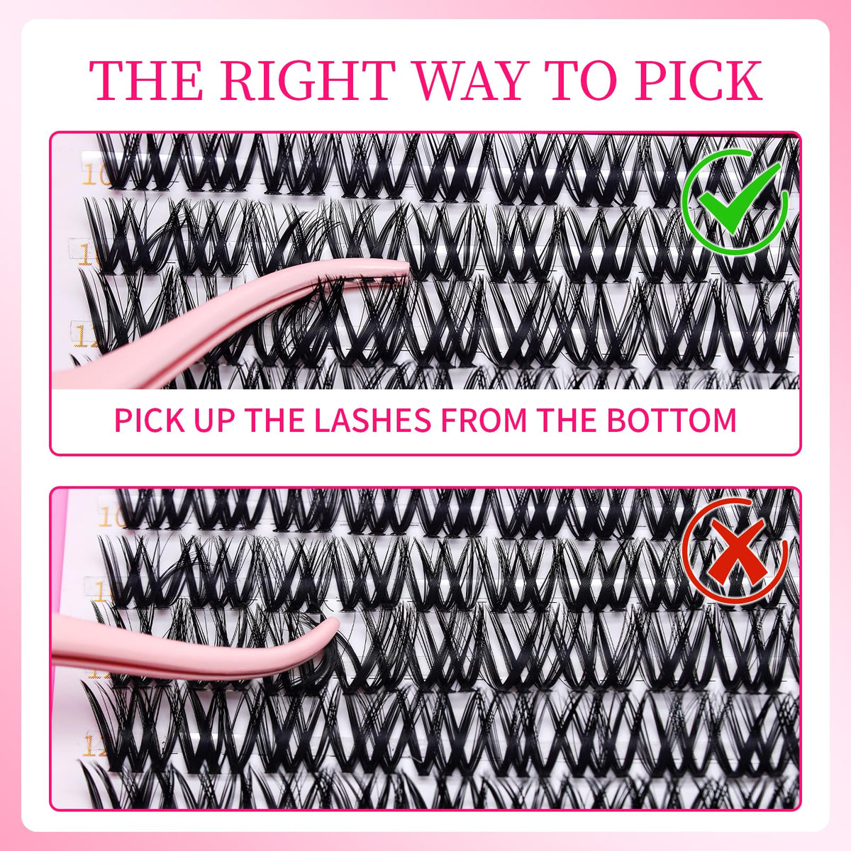 RITALASH Flora Lash Clusters Hybrid Volume Wispy Cluster Lashes WideSpan DIY Eyelash Extension Cat Eye Lashes Individual Eyelash Clusters Invisible Lash Band(Flora,8-18mm)