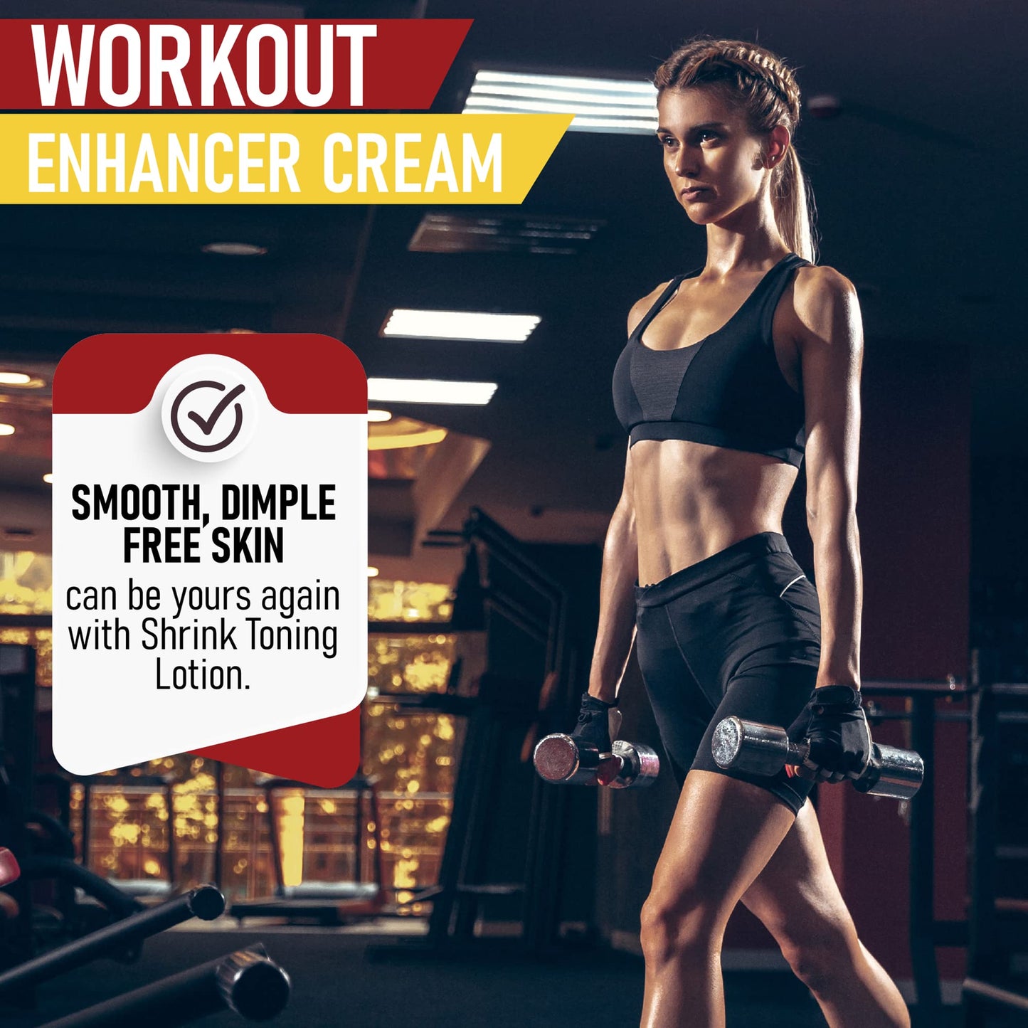 Shrink Toning Lotion - Heat Activated Cellulite Cream and Firming Body Lotion for Loose Skin - Firming Body Cream for Stomach, Tummy, and Body - with Caffeine, Vitamin E, Skin Tightening Cream Body, and Body Firming Cream (8oz Tube)