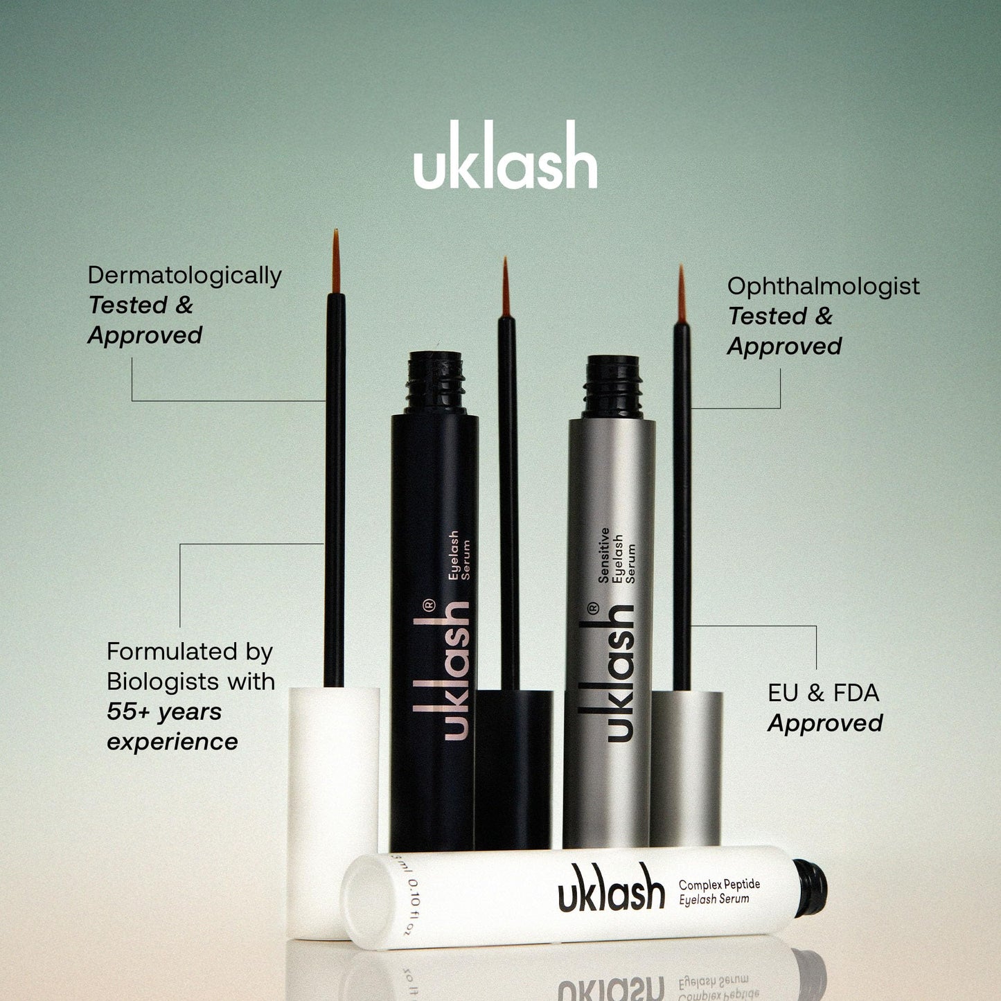 UKLASH Eyelash Growth Serum For Longer & Fuller Lashes - 3ml. Clinically Proven Formula for Naturally Longer Lashes and Extensions. Vegan & Cruelty-Free