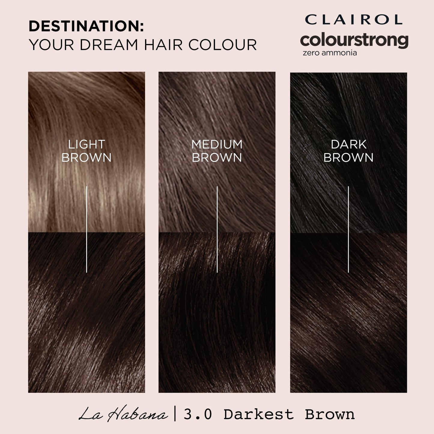 Clairol CLAIROL COLOUR STRONG PERMANENT HAIR DYE - 3.0 DARKEST BROWN