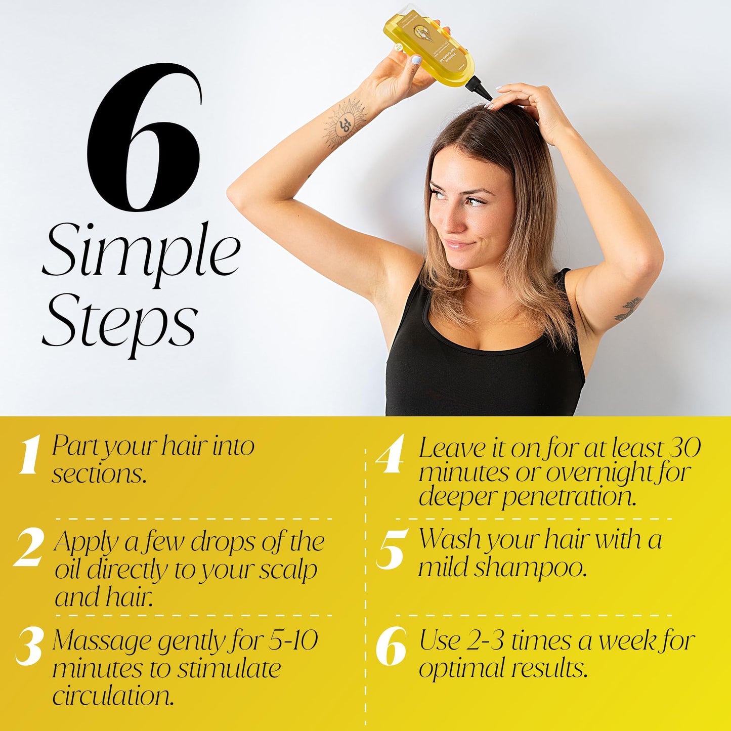 MiracleHair x2 Premium Hair Growth Oil XL 170ml - Rosemary, Biotin, Jojoba, Castor, Coffee, Almond, Argan, Baobab, Peppermint, Ginger & Tea Tree Oil - Hair Growth & Thickening & Loss Prevention - UK Based Brand