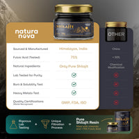 NaturaNova Pure Himalayan Shilajit Resin - 100% Natural | Clinically Studied Shilajit | 70 Servings for Energy Boost, Immune Support, 75%+ Fulvic Acid | Ayurvedic Supplement with 80+ Trace Minerals