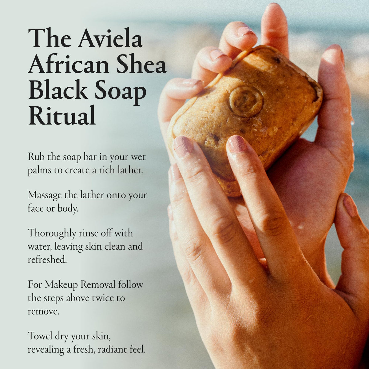 Aviela African Black Soap Bar, Contains Shea Butter, Clears & Exfoliates Skin, Vegan & Cruelty Free, 100% Natural Unrefined African Shea Butter Face & Body Soap, 120g