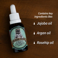 Mr Bear Family Natural Beard Oil for Men – Scented Beard Moisturiser Oil Contains Hydrating Jojoba + Argan Oils – Nourishing Mens Beards Softener for Healthier Hair Growth (Tikki Punch, 30ml)