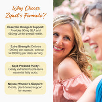 Zipvit Evening Primrose Oil 1000mg Per Capsule, High Strength Omega 6 GLA & LA, Cold Pressed, 120 Softgel Capsules, 4 Months Supply