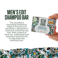 Little Soap Company Eco Warrior Men's Moisturising Shampoo Bar, Argan & Coconut, Vegan, 100g