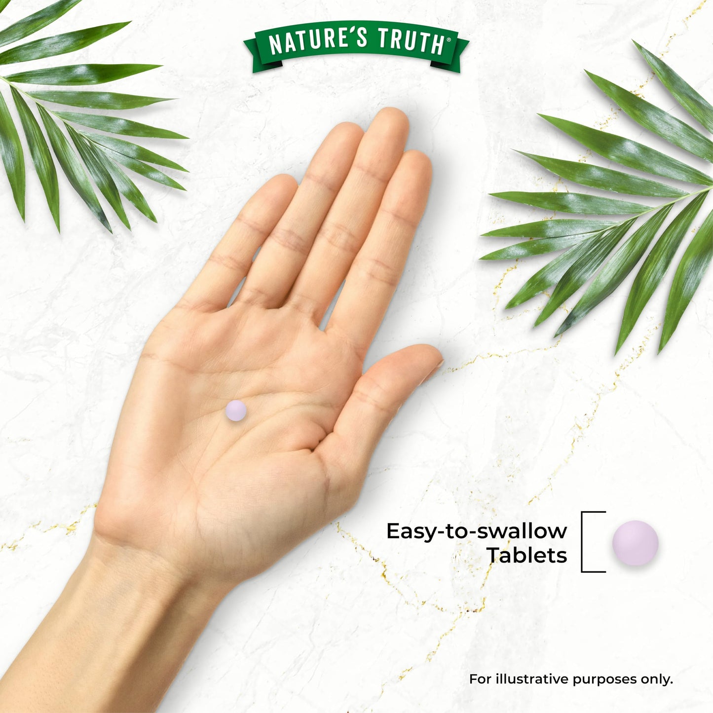 Nature's Truth Vitamin B12 with Folic Acid - 60 Vegan Tablets - Fatigue and Immune System Support