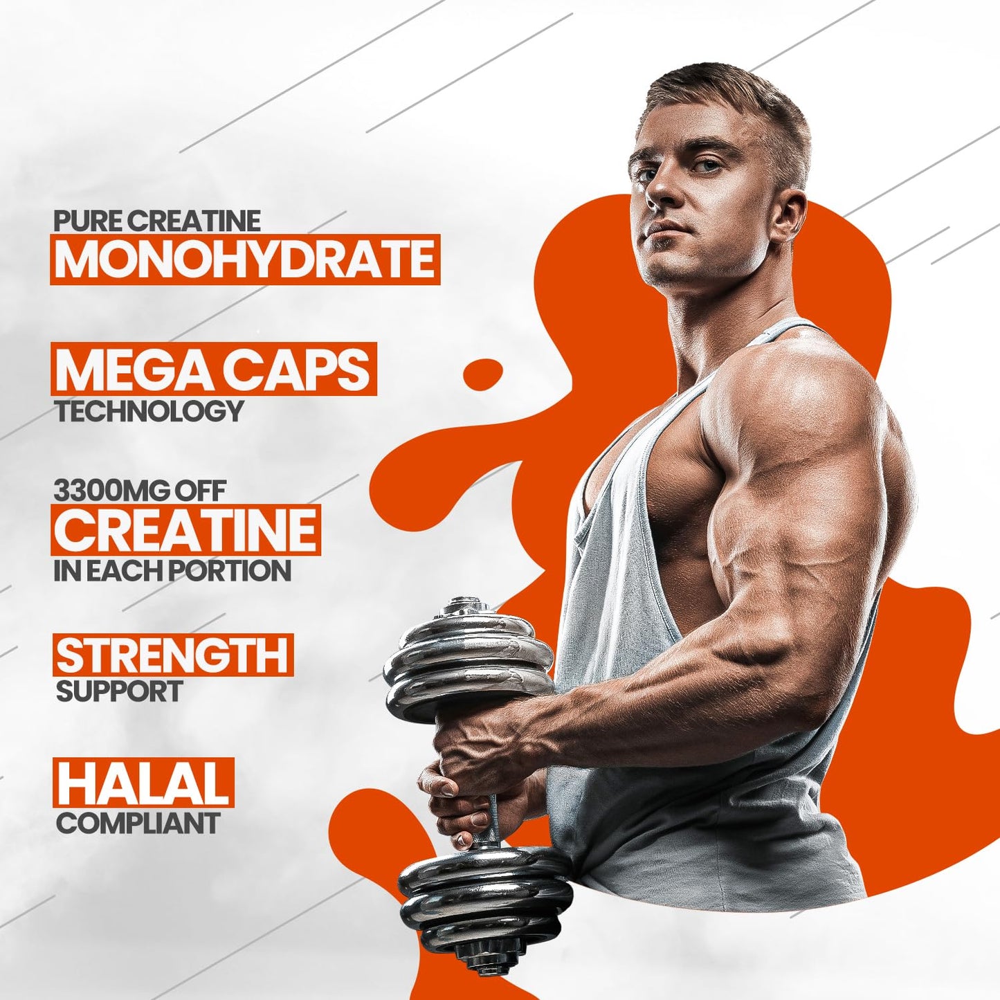 OLIMP SPORT NUTRITION Olimp Creatine 1250 Mega Capsules - Pack of 400 Capsules