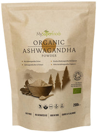 MySuperfoods Organic Ashwagandha Powder 200g, Rich Source of Vitamin B6 & B12