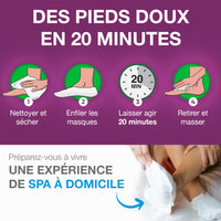 Emtrix Foot Mask Socks All in 1, Moisturising Foot Mask with Natural Tea Tree Oil, Designed to Hydrate, Exfoliate & Soften Cracked Heels in 20 Minutes for Baby Soft Feet - (1 Pair)