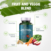 Vitamin B Complex Vegan High Strength Plant Based 60 Capsules Vitamin B12 Supplement B12 2000μg B9 Folate 400μg B7 Biotin 250μg B6 10mg B5 25mg B3 20mg B2 7.5mg B1 12.5mg with Choline Bitartrate