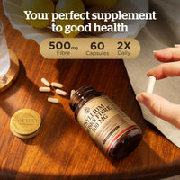 Solgar Psyllium Husks Fibre 500 Mg Vegetable Capsules, Pack of 200, High in Soluble Fiber, Vegan