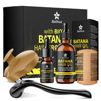 AN BAILIHUA Beard Growth Kit Batana Oil for Hair Growth Kit with Biotin Derma Roller Scalp Massager Comb Empty Travel Bottle Hair Beard Growth Thickening Product Hair Loss Treatment for Men Women 120ml