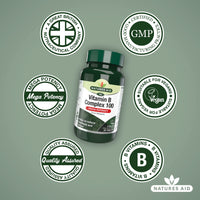 Natures Aid Vitamin B Complex Tablets 100mg Pack of 30