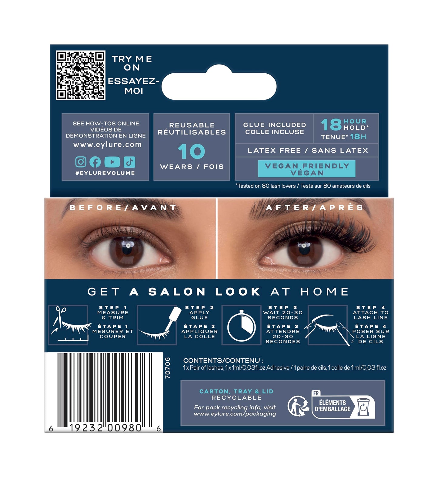 Eylure Volume & Curl No. 123 False Lashes