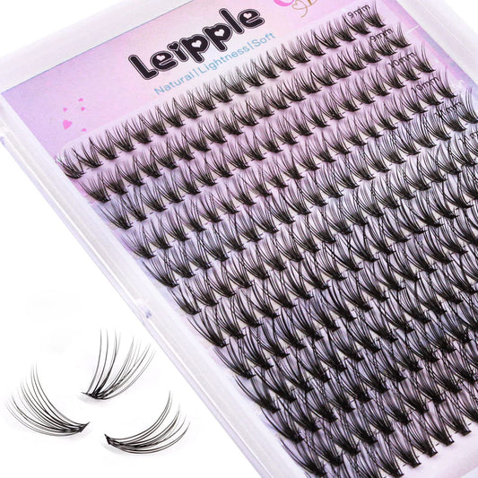 Leipple Lash Clusters,240Pcs 9-14mm Mix Individual Lashes Cluster, 20D