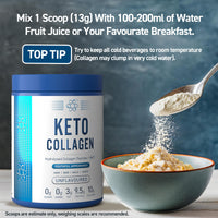 Applied Nutrition Keto Collagen Protein - Keto Protein Powder with MCT, Ketogenic & Paleo Diet, Zero Sugar & Carbs, Healthy Skin, Hair, Nails (Unflavoured) (325g - 25 Servings)