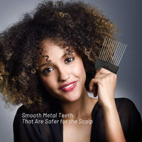 5 Pack Afro Pick Afro Comb Metal Picks for Hair, Afro Pick Combs for African American Hair Styling Tool Hair Comb for Hair Styling Hair Picks for Curly Hair Fist Pick for Hair