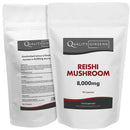 Quality Ginseng Direct REISHI Mushroom - 8,000mg Capsules - Powerful Formula (90 Capsules)