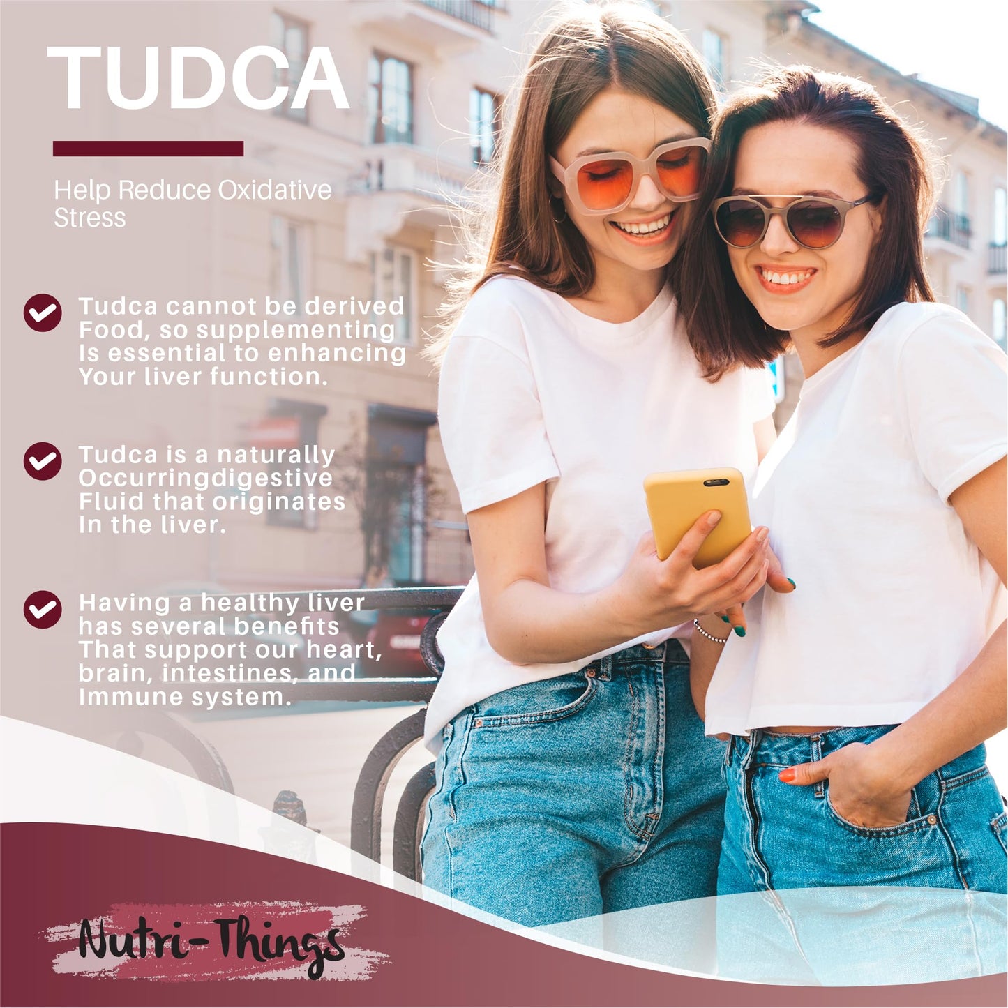 Nutri-things TUDCA Capsules - Liver Health Support Supplement - Naturally Occurring Bile Acid - Reduce Oxidative Stress & Inflammation - Improve Liver Function - Convenient Daily Supplement - 120 Capsules