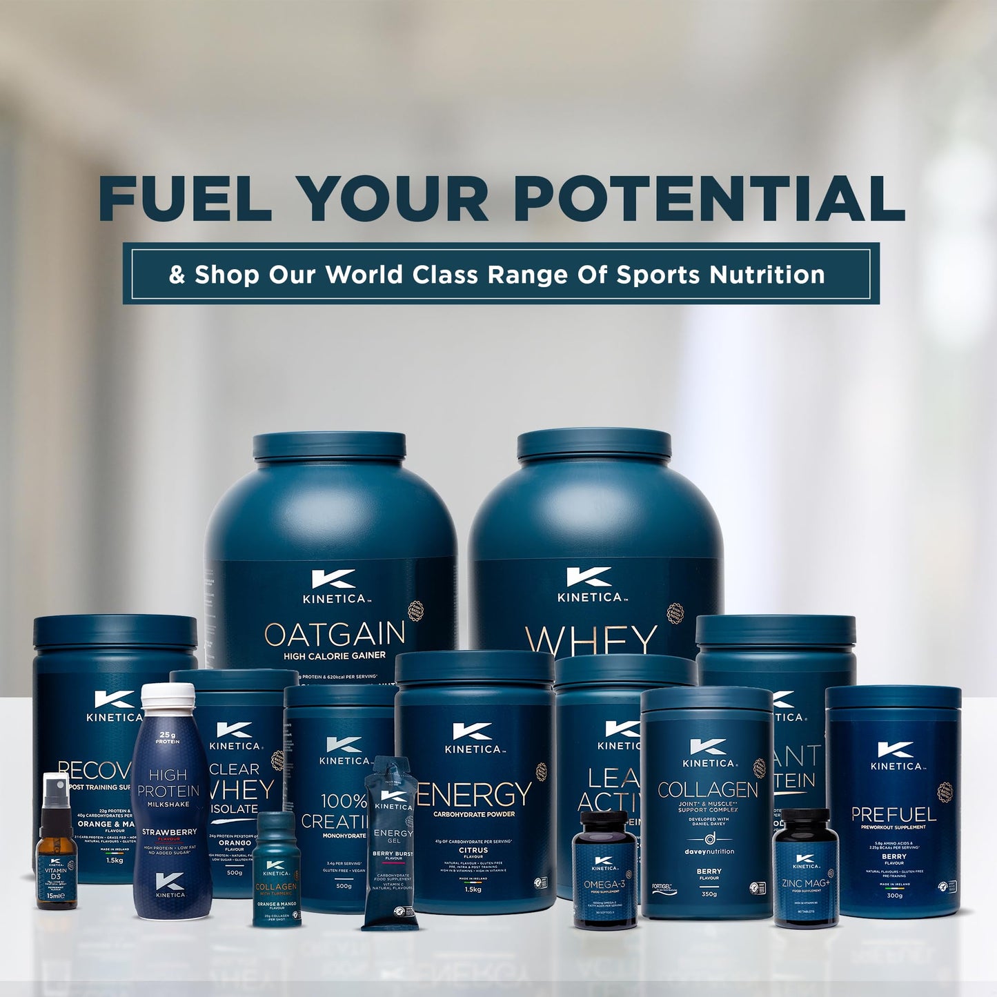 Kinetica Sports Prefuel Pre Workout -Citrus Flavour | 5.7g Amino Acids Blend,2.25g BCAA's & 92mg Caffeine/Serve, 30 Servings/300g| With Essential Vitamins, Minerals|Supports Performance & Energy Boost