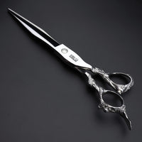 SHARONDS 7" 7.5" 8" Professional Hairdressing Scissors Barber Salon Hair Cutting Dragon Shears (Large) (7.5 inch dragon scissors)