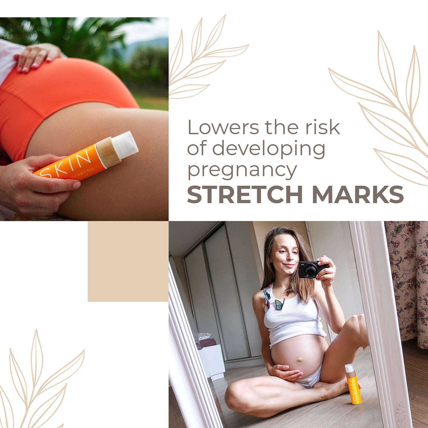 COCOSOLIS SKIN Stretch Mark Dry Oil Organic Oil for Correction & Prevention of Stretch Marks & Scars | For Pregnancy & During Rapid Change in Weight | Rebuilds Skin`s Collagen