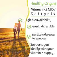 Healthy Origins, Vitamin K2 as MK-7, 100 mcg, 180 Vegetarian Softgels, Laboratory Tested, High Strength, Gluten Free, SOYA Free, Non-GMO
