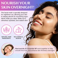 CFHQXSZ Collagen Night Wrapping Mask, Collagen Overnight Peel-Off Mask, Overnight Wrapping Peel Off Face Masks with Brush, Elasticity & Hydration Overnight Wrapping Peel Off Facial Mask
