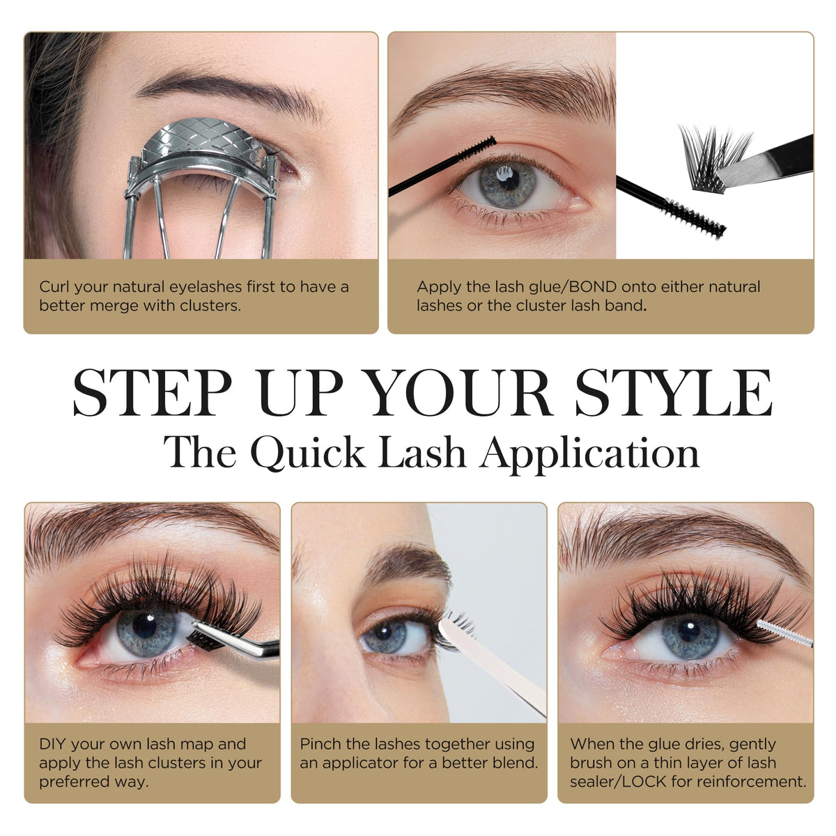 BEYELIAN D Curl Lash Clusters, Volume Cluster Eyelash Extensions, Soft Fluffy Eyelash Clusters/Cluster Lashes, Thin Band Lash Extension Clusters, Eyelash Clusters Individual Lashes DIY at Home