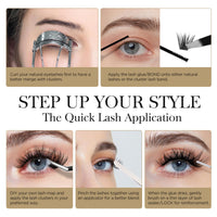 BEYELIAN D Curl Lash Clusters, Volume Cluster Eyelash Extensions, Soft Fluffy Eyelash Clusters/Cluster Lashes, Thin Band Lash Extension Clusters, Eyelash Clusters Individual Lashes DIY at Home