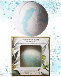 Tan Removing Bath Bomb for Pregnancy - Nourishes and softens Tightly Stretched Skin. Natural, Organic, Vegan and Cruelty-Free Pregnancy-Safe Tan Eraser from Lusso Tan Maternity Range