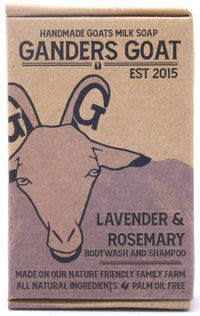 GG Ganders Goat Lavender and Rosemary Goat Milk Shampoo Bar 100g