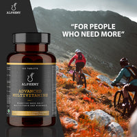 Alphemy Advanced Multivitamin and Minerals - 120 Tablets, (4 Month Supply) 26 A-Z High Strength Bioactive Vitamins and Minerals. Daily Tablets for Men & Women – UK Manufactured