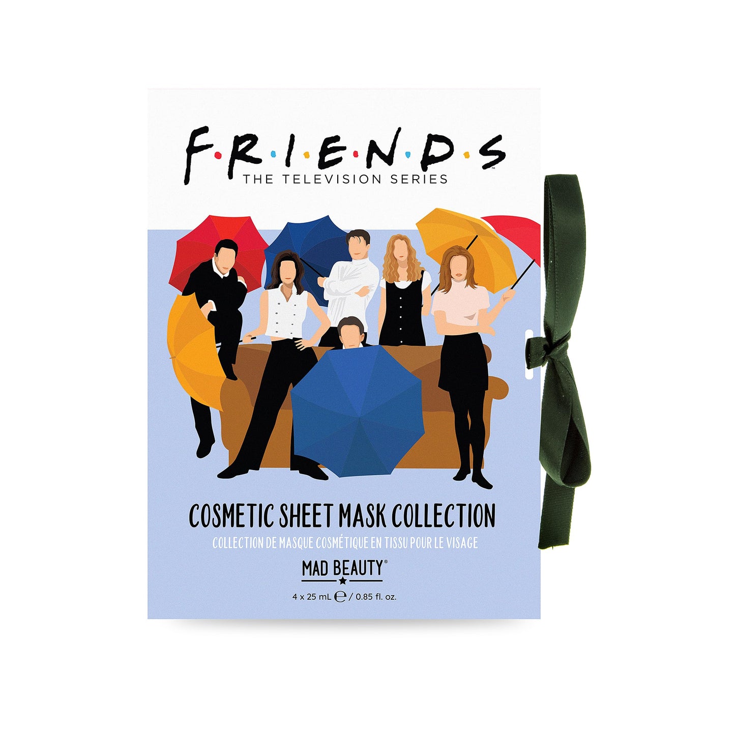 MAD Beauty MAD BEAUTY Friends Sheet Face Masks Booklet (Pack of 4) | Bromance, Monica, Phoebe, Rachel | Coconut, Raspberry, Black Tea, and Pomegranate