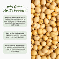 Zipvit SOYA Isoflavones 3,000mg, High Strength SOYA Bean Extract 40mg Isoflavones, 120 Vegan Capsules, 4 Months Supply