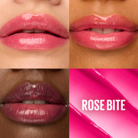 Maybelline New York Lifter Glaze Lip Oil Balm, Up to 24HR Hydration, Plumping for Fuller Lips, Hyaluronic Acid & Acerola Cherry Extract for Ultra-Comfortable Shine, Shade: Rose Bite