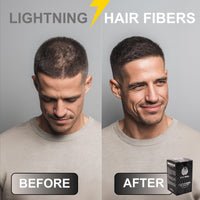 CrazyBull Hair Building Fibre - Long-Lasting, Easy Apply Hair Fibre Concealer for Thinning Hair & Bald Spots - Vegan & Cruelty-Free Hair Thickening Fibre for Men & Women - Crazy Bull, 22g, Grey