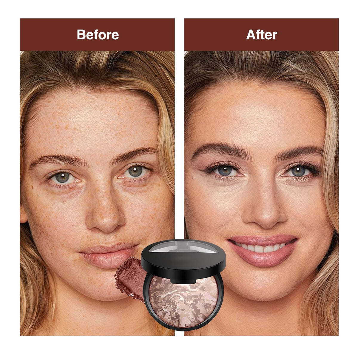 atnayo Baked Foundation Medium, Brighten Foundation Baked Starter Makeup Kit